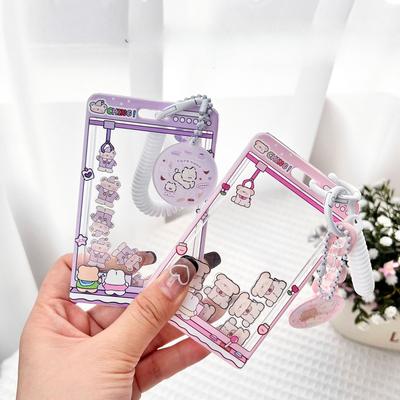 Süßes, kreatives Design, lustiger Kpop-Fotokartenhalter, niedliches Cartoon-Tier, Studentenausweis-Hülle, Fotokartenhalter für Freunde und Familie