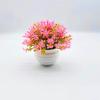 Plantas Artificiales en Maceta Flores Artificiales Adornos Pequeños Hierba de Cuatro Patas Pequeñas Plantas Verdes Hemisféricas