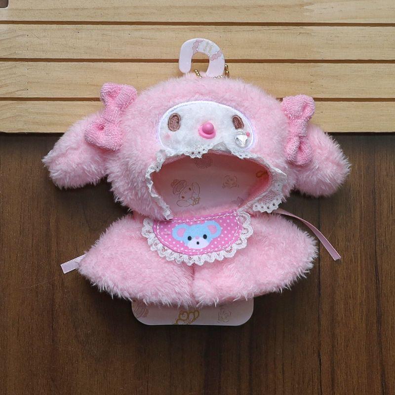 Pacifier Cotton Doll Clothes MY Melody sweet piano Dreamy pink outfit cloak style doll pendant for Labubu V1V2V3 Outfit