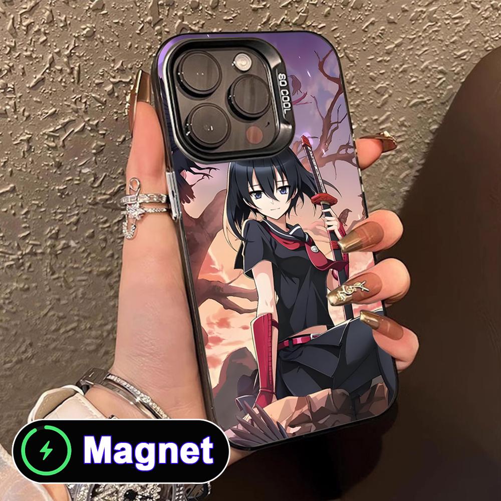 

Akame Kurome Translucent MagSafe Mobile Phone Case for iPhone 17 16 15 14 13 12 11 Air Pro Max Plus Colorful Cover iPhone 11
