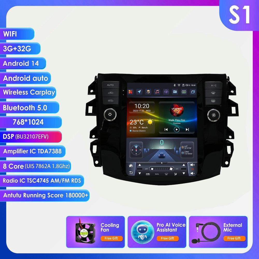 OSSURET 9.7 Display Screen Carplay Android for Nissan Navara 2016-2022 NP300 WiFi Car Multimedia Player Intelligent Screen Video Navigation Radio GPS