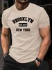 2026 Hot Sale Summer New Unisexs Summer Fashion Casual Loose Brooklyn Est 1631 Printed Sports Round Neck Short Sleeve Tshirt Top