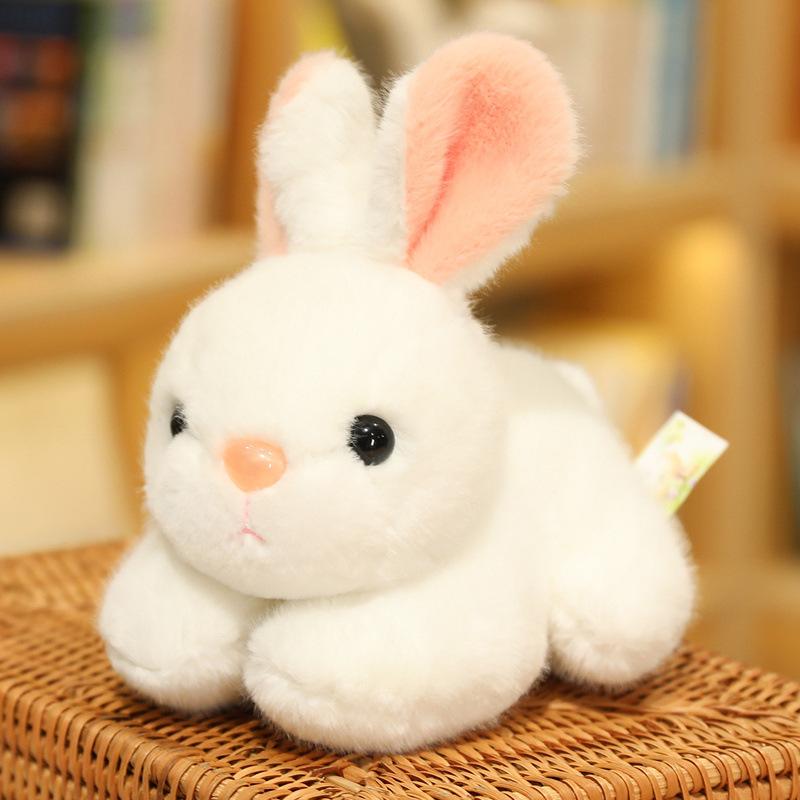 20cm New Simulation Puppy Rabbit Short Plush Doll Cute Little White Rabbit Doll Toy Girl Cute Doll Birthday Gift 20cm белый