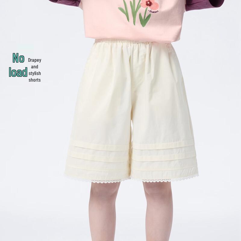 Girls  Lace Hem Casual Shorts 150