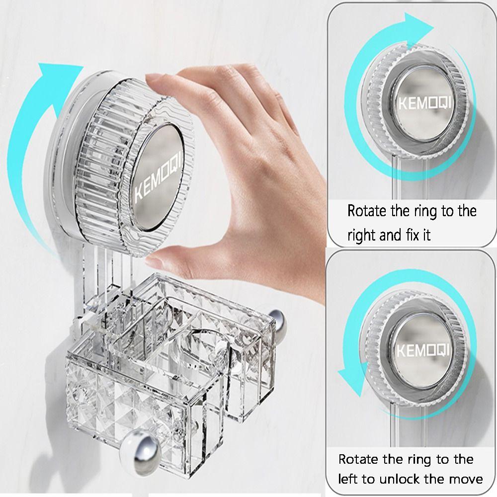 Adjustable Suction Cup Shower Head Holder No Drilling Shower Head Support Stand  Bathroom