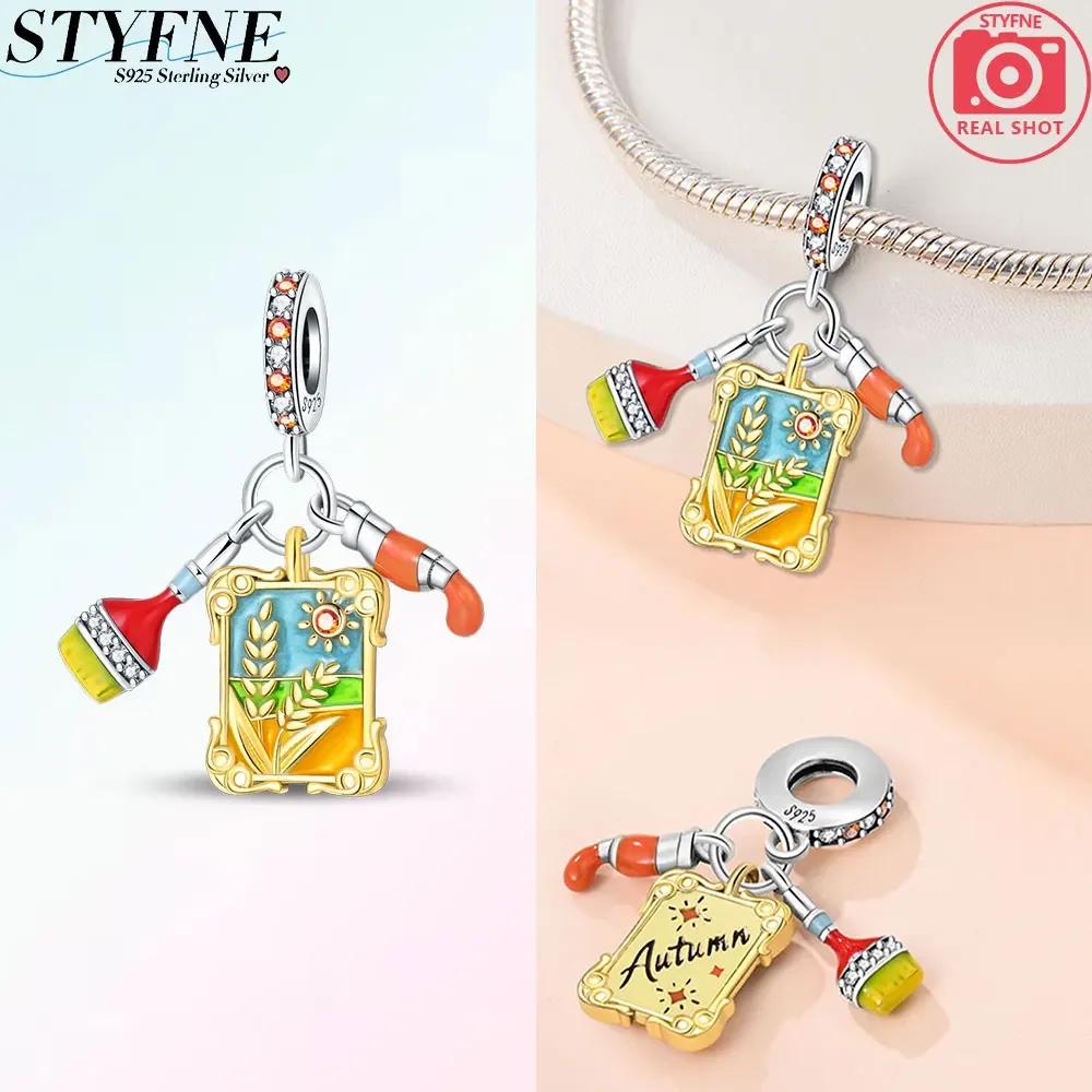 Autumn New Maple Forest Squirrel Pumpkin Car Charms Beads Fits Original Bracelets Bangle Luxury Diy Jewelry Making Women Gifts