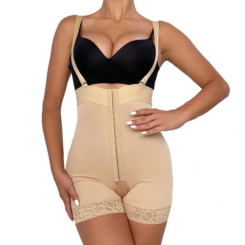 Hottie skrittløs kroppsformende plagg i ett stykke Korsett med høy midje Button-down Magekontroll Bukser Rumpeløftende kroppsformende bodysuit