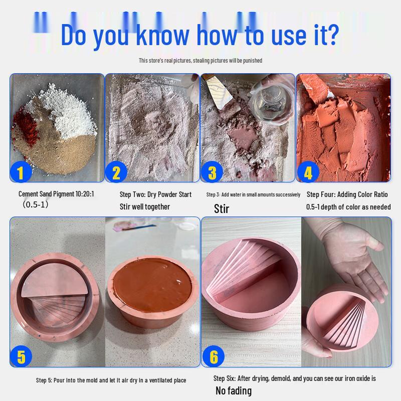 Yern Iron Oxide Pigment for Cement Coloration