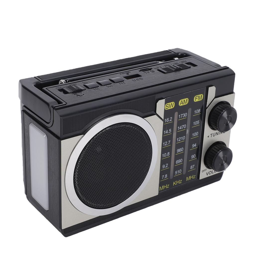 Retro Bluetooth Speaker AM FM SW Radio Vintage Wireless Speaker Rechargeable with Telescopic Antenna for Home Car