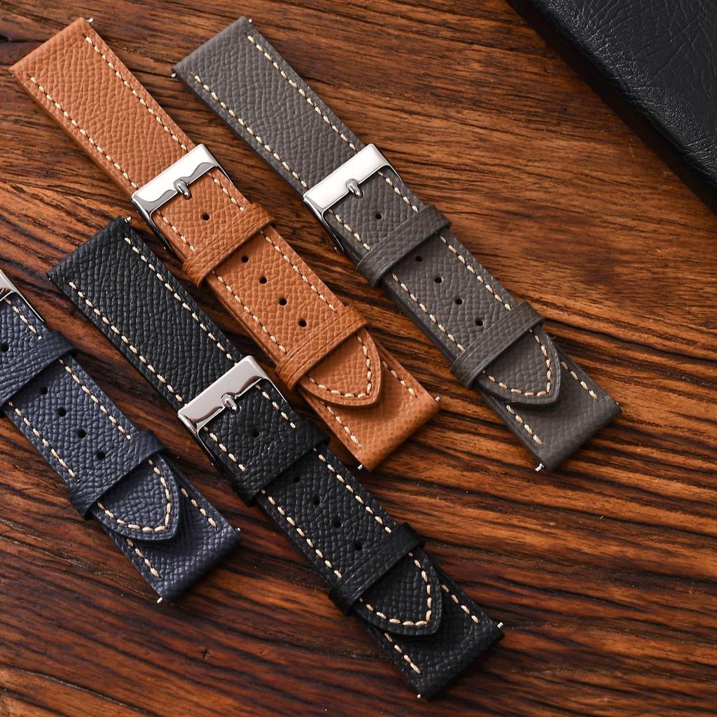 Handled i äkta läder med palmmönster - Kompatibel med A-Mas Handgjorda Antika Koskinn, Finns i storlekarna 18mm, 19mm, 20mm, 21mm.