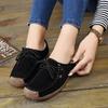 New Arrival Women Casual Shoes 2025 Suede Leather Flats Sneakers Lace Up Ladies Shoes Fashion Loafers Plus Size 35-42