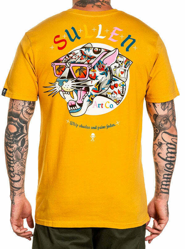Sullen Art Collective Flash Panther T-shirt da uomo a vestibilità premium Abbigliamento per tatuaggi
