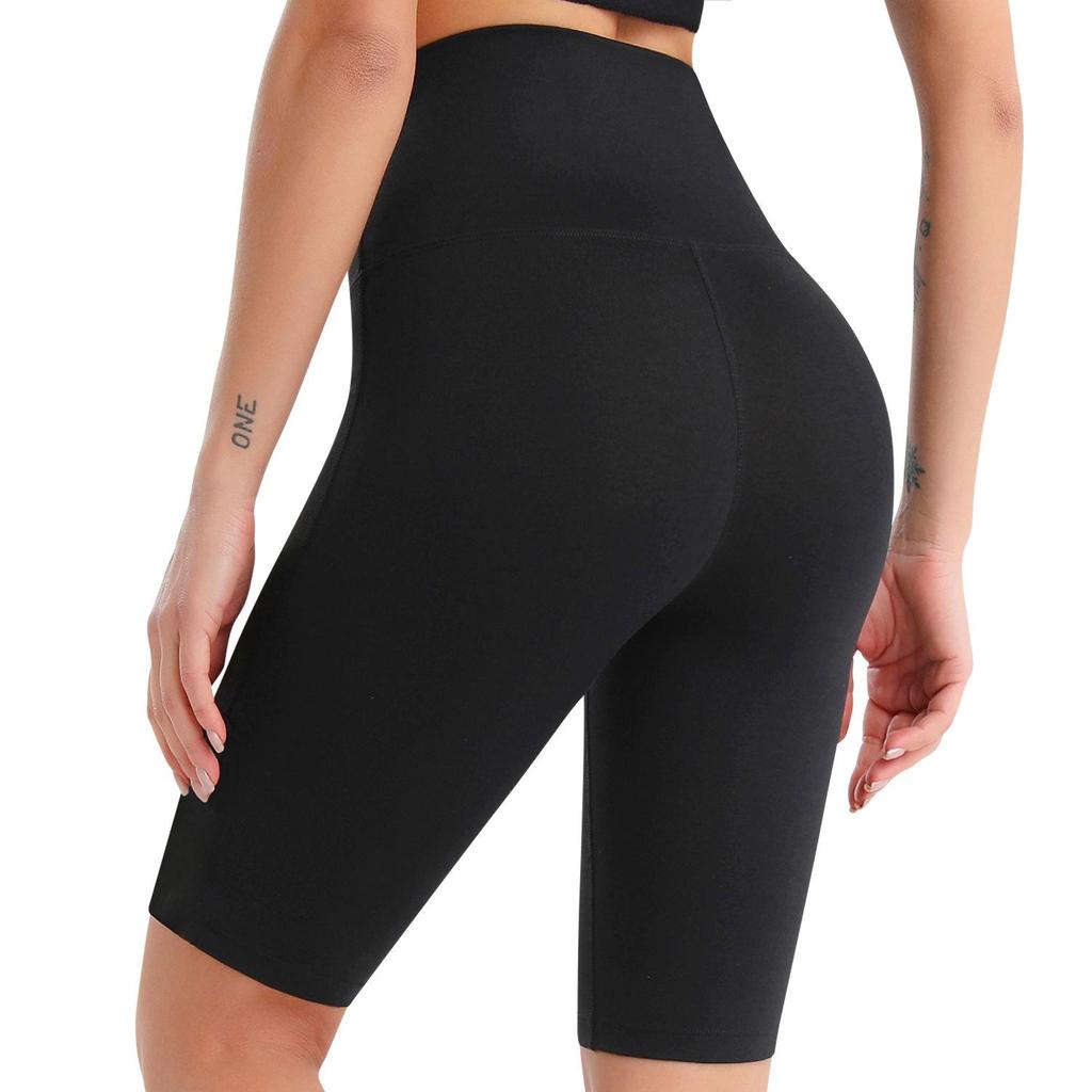 Dámské sportovní šortky na jógu Základní vrstva Kalhoty Vysoký pas Boky Lifting Pilates Punčocháče Dívčí Cvičení Tělocvična Trénink Fitness Běh Rychleschnoucí