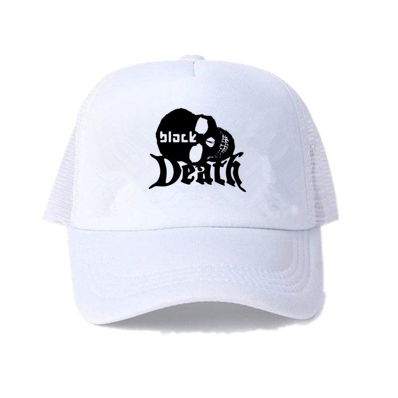 Der schwarze Tod-Sommerhut, mittelalterliches Leben, Überleben, Spiel, Hüte, Kappe, Unisex, gefallener Schädel, Trucker-Kappe, grausame Krankheit, Baseballkappe, YY462