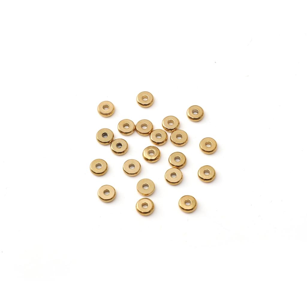 5-100 Piezas Acero Inoxidable Espaciadores Circulares Planos Para Pulsera DIY Collar Accesorios para Hacer Joyería