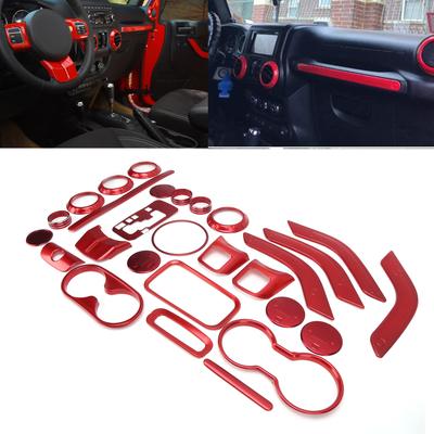 Kit de décoration de garnitures intérieures 28 pièces Remplacement pour JK JKU 2 Portes 4 Portes 2011-2018