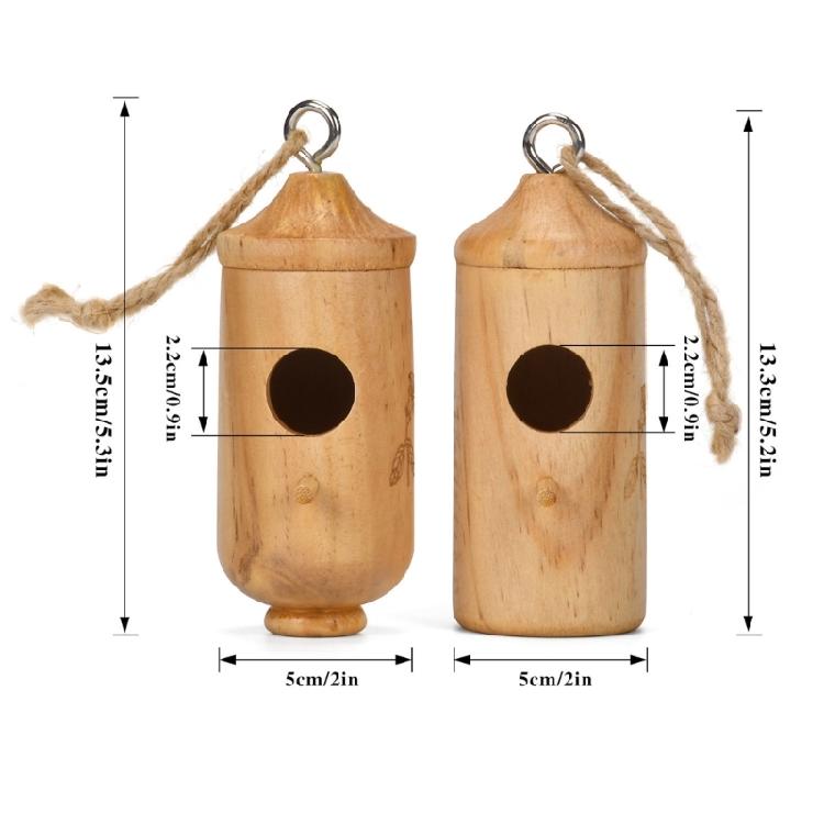 Pet Birds Nest Natural Wood Hanging Birdhouse Cage Parrots Budgies Parakeets