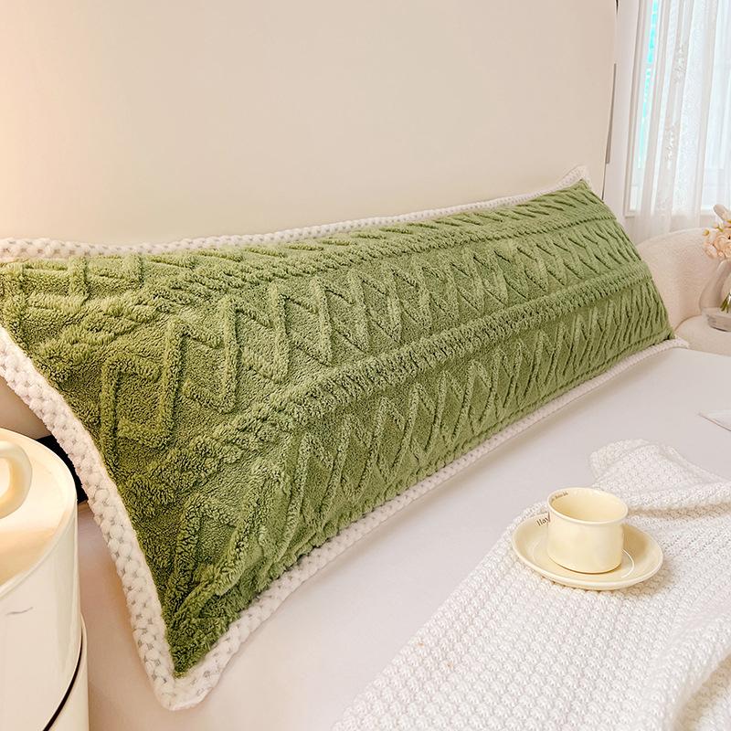 Iarna caldă îngroșată moale Coral catifea față de pernă confortabilă piele-prietenoasă față de pernă lungă 120/150/180cm dublă pernă husă de pernă pentru cupluri