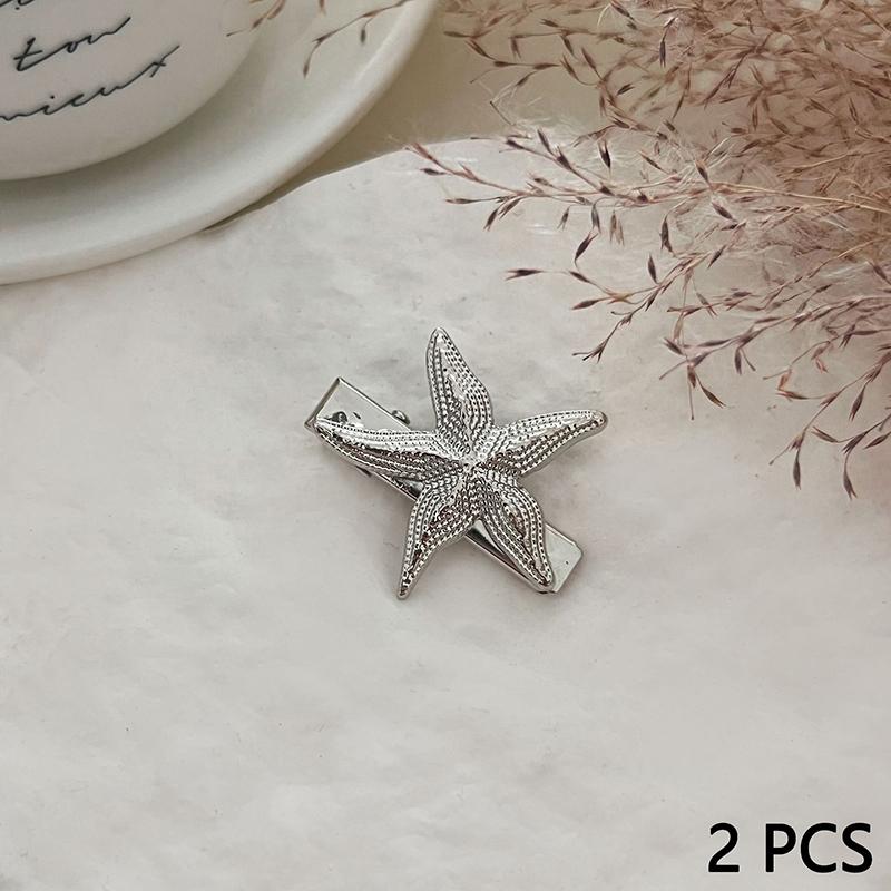 1/2Pcs Starfish Shell Conch Metal Hair Claw Clips For Women Hair Accessories Marine Style Headpiece Fancy Jewelry Gifts
