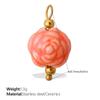 European and American sweet and cool style DIY dopamine ceramic pendant stainless steel plated 18K gold creative jewelry collection