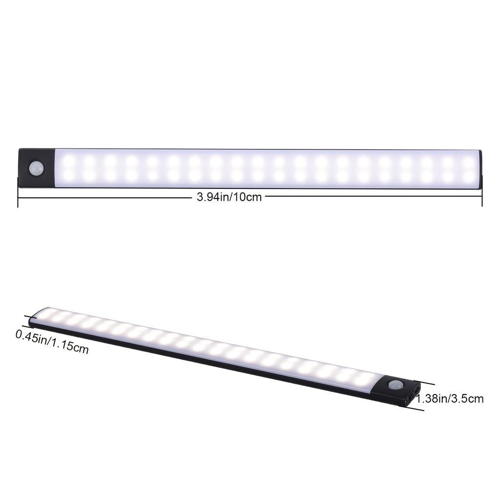Motion Sensor Cabinet Light  Under Counter Closet Lighting Wireless USB Rechargeable Kitchen Lights Battery Operated Light