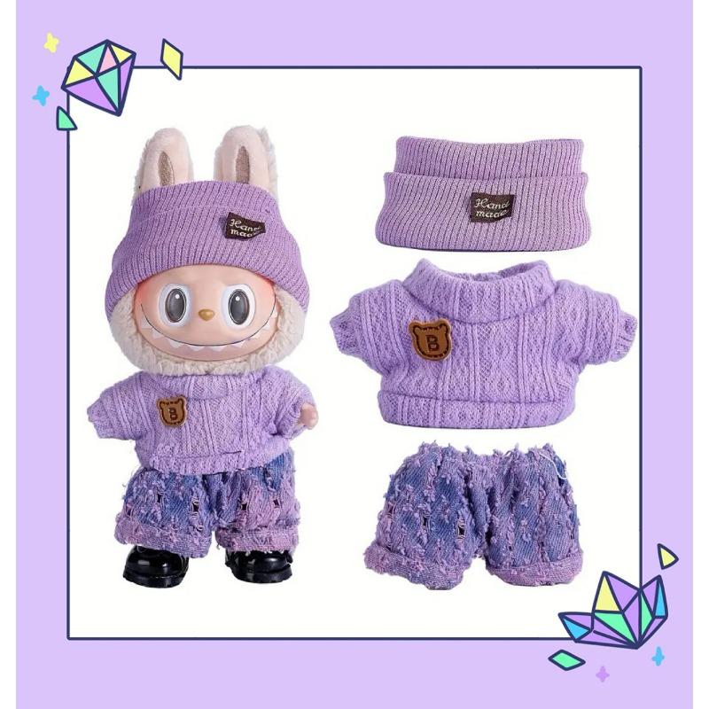 Baby Doll Clothing Labubu Clothing 17cm Doll Cute Dress Casual Clothing Skirt Suit Toy Clothing