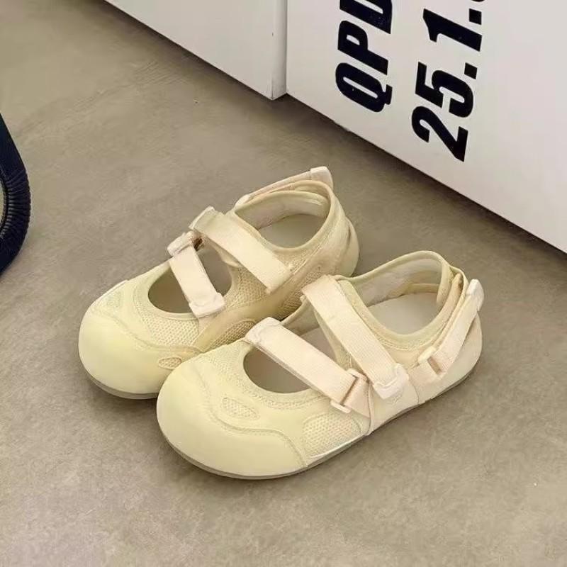 High-value Thick-soled Sports Bag Head Sandals Women's New Summer Little White Shoes Velcro Single Shoes