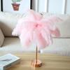 Péřová noční lampa dálkové ovládání stolní lampa USB/AA Creative peříčkové stínidlo na svatbu Dekorace do obývacího pokoje