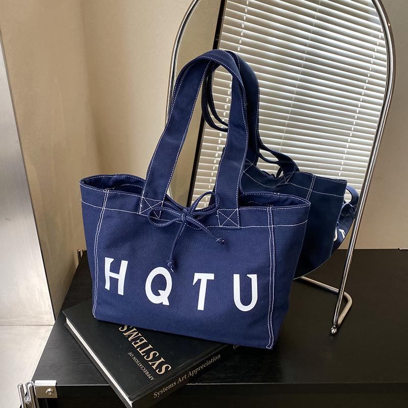 Canvas Bag Female College Students Class New Summer Versatile Large-capacity Bag Casual Tote Bag