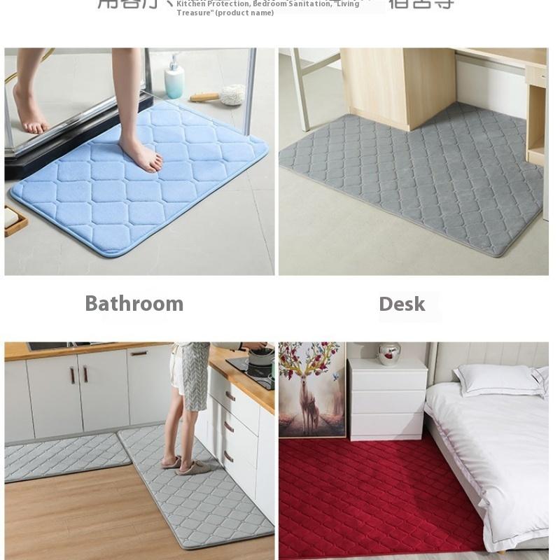 Home Bedroom Living Room Absorbent Carpet Floor Mat Thick Door Mat Bathroom Entrance Mat Simple Non-slip Carpet