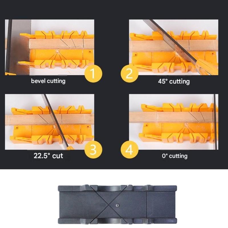 Wear Resistant Oblique Cutting Tool 45/90 Degree Wood Cutting Clamping Sawing Guide Miter Sawing Box Woodworking Tool