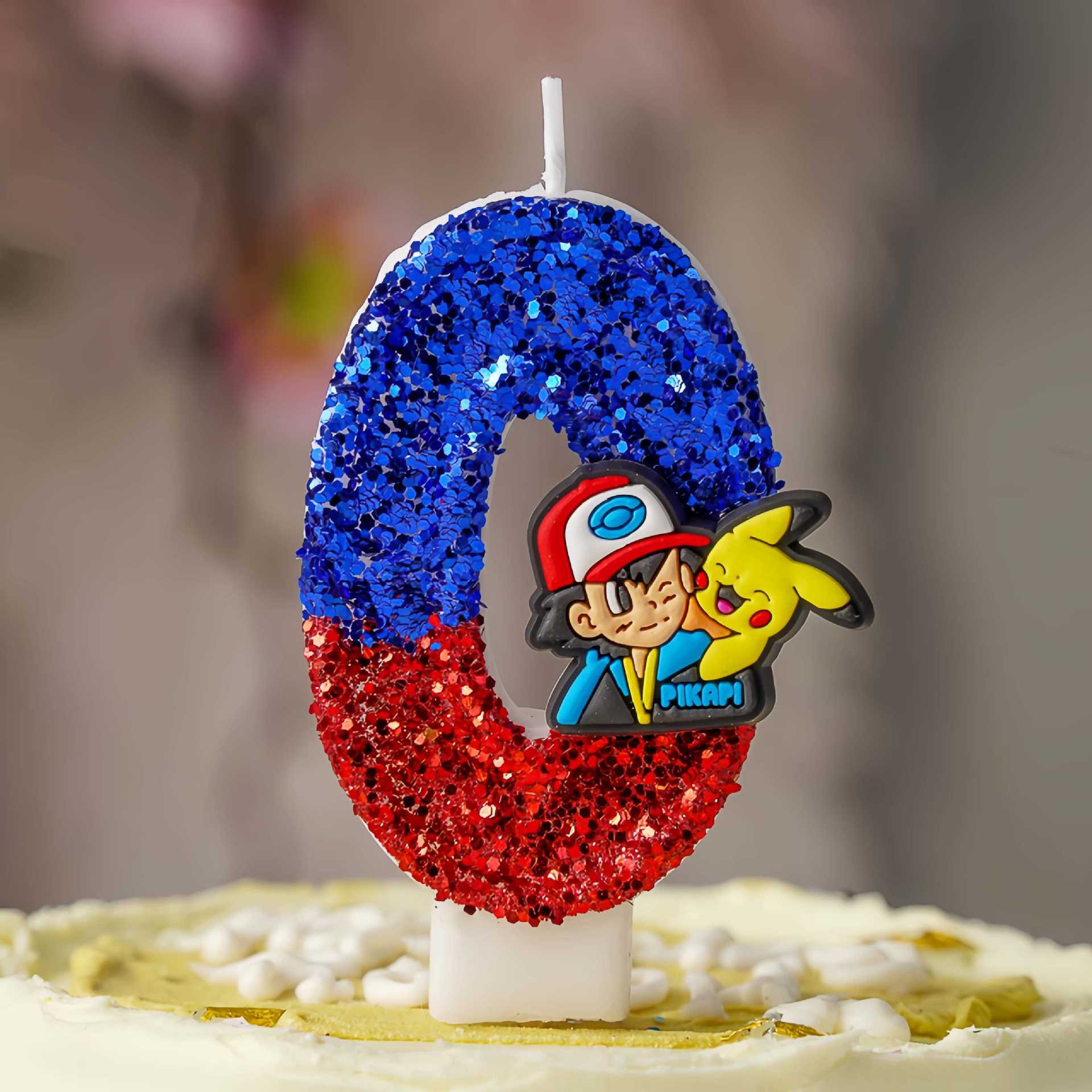 Number Candles 0-9 Set for Birthday Decorations, Baking Supplies for Kids Party One Size