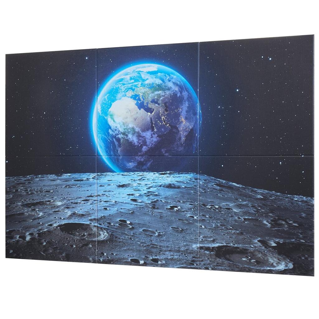 6 Pack Art Acoustic Panels 23.6 x 23.6 inch Self Adhesive for Home Earth