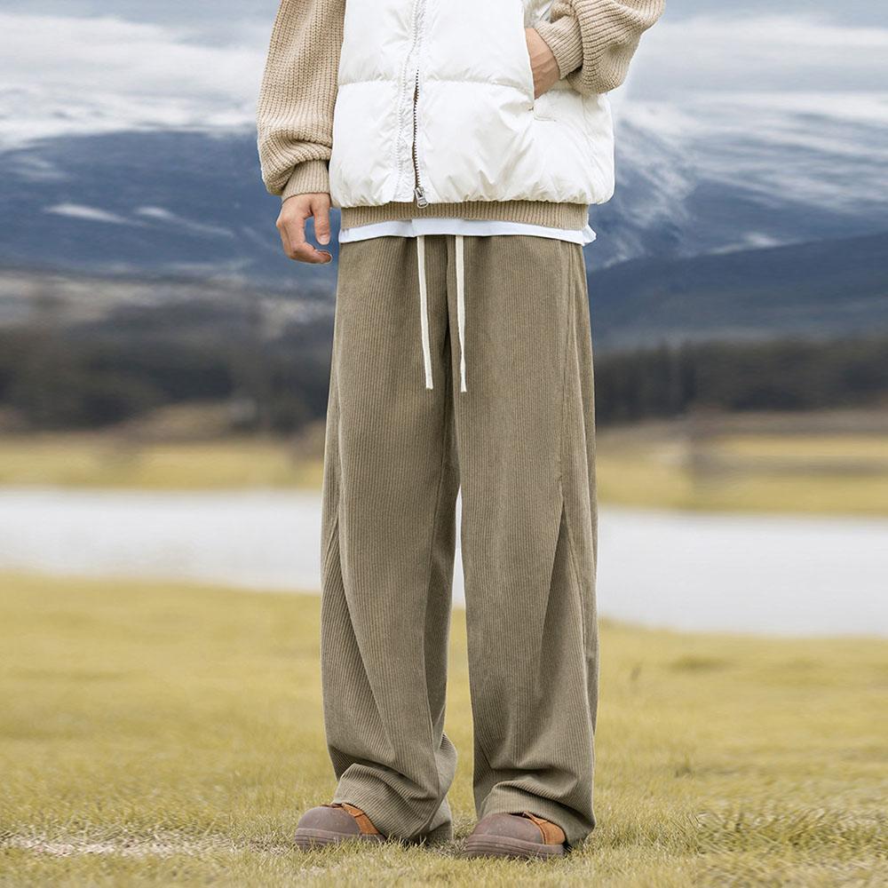 Men's Women's Y2K Oversized Spring Autumn Vintage Corduroy Baggy Wide Leg Pants Trousers Streetwear Korean Clothes