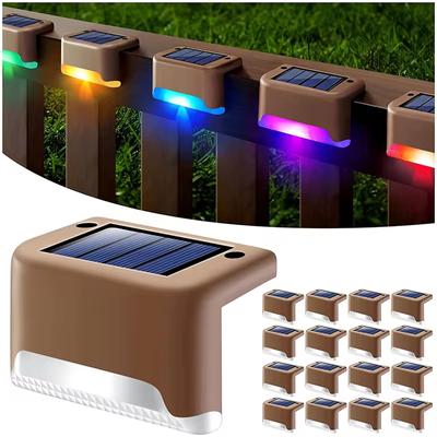 8pcs LED Solar Step Lamp Outdoor Garden Lights Solar Stair Light Waterproof Fence Lamp Decoration for Patio Path Deck Stair