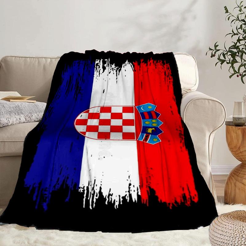Coperta portatile/morbida per la Fiera del Calcio Croato, coperta da letto, adatta per viaggi, campeggio, soggiorni, uffici, divani, regali per tifosi