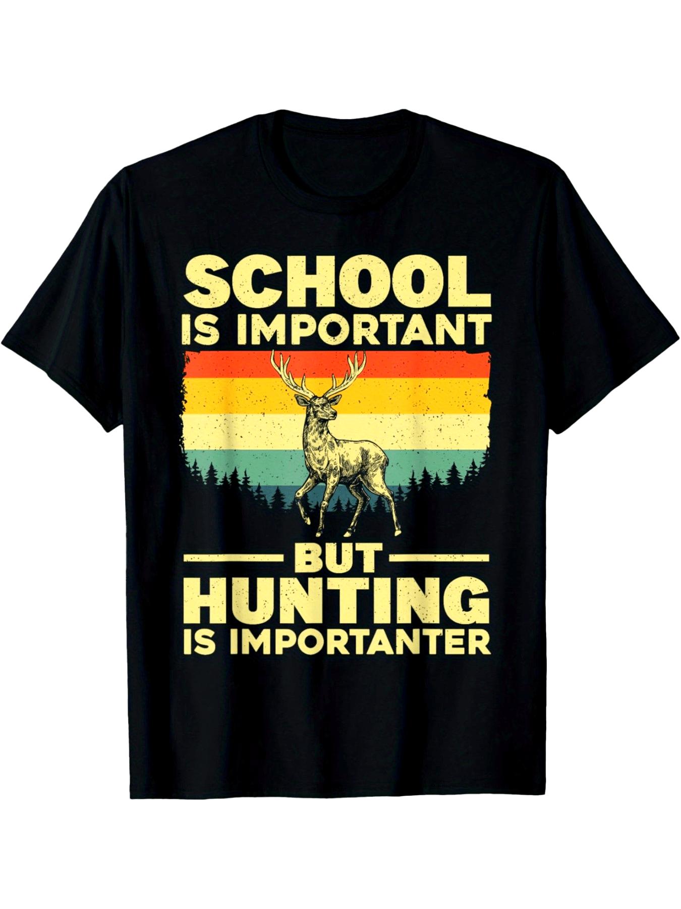 

Funny Hunting Art For Boys Men Deer Hunter Wildlife Hunting T-Shirt Summer Comfortable Casual Short Sleeve T-Shirt 5XL різнокольоровий