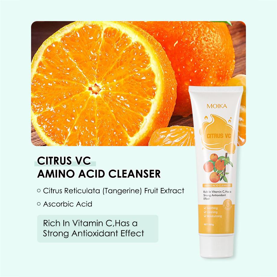 Men's and Women's Amino Acid VC Cleansing, Moisturizing and Oil Control Soothing Gentle Deep Cleansing Makeup Remover Cleanser Skin Care Products
