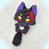 10Cm Demon Slayer Kokushibo Cat Plush Doll With Tail Cute Kokushibo Backpack Stuffed Doll Toys Gift Fans Collect