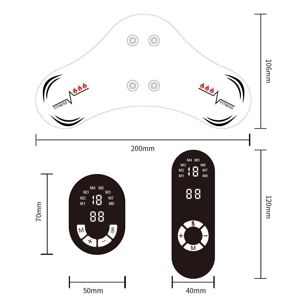 Portable Full Body Neck and Shoulder EMS Heating Massager with Remote Control
