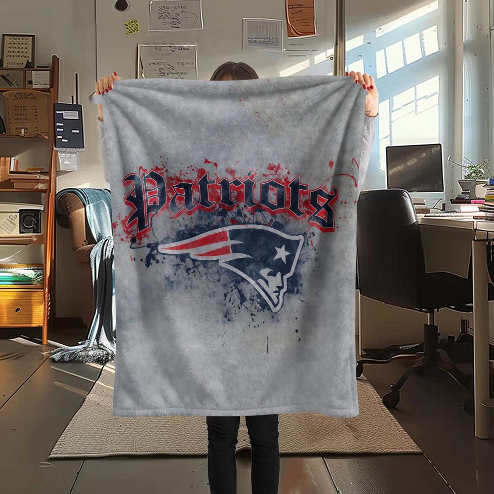 New England Patriots Flannel Blanket, High Quality Comfortable for All Seasons, Home Decor, Warmth and Comfort