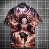 Men's and Womens Summer Fashion High Quality 3d Printing Anime Print T-shirt Casual Polyester Round Neck Casual Short Sleeve