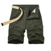 Men's Cargo Shorts  Casual Loose Fit  Solid Color Shorts With Zipper And Multiple Pockets For Work And Sports