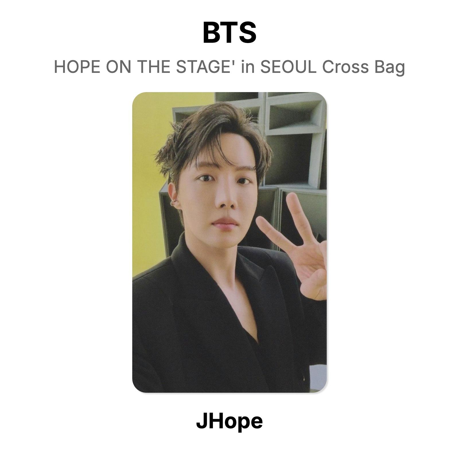 BTS J-Hope j-hope Tour HOPE ON THE STAGE in SEOUL Cross Bag Official Photocard J-Hope