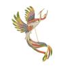 Chinese Style Retro Enamel Phoenix Brooch Women's High-end Temperament Suit Accessories Pin Cardigan Sweater Decorative Corsage