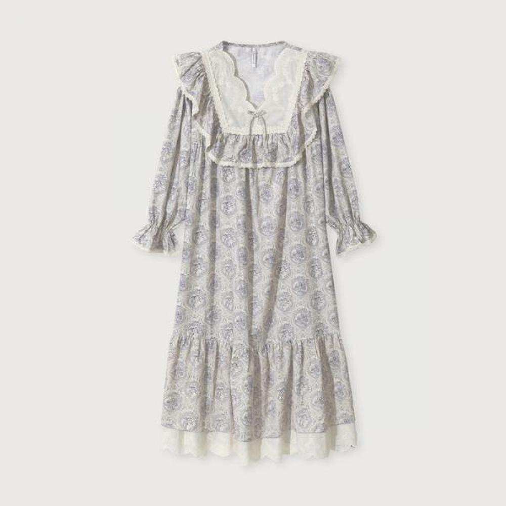 Lunaluz Women S V Neck Long SleeVe dreSS pajamaS Modal Cotton Blue/free