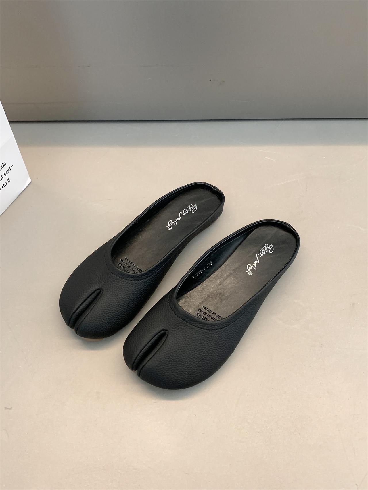 

Мода Bailamos Женские балетки с раздельным носком Таби Обувь ниндзя Женские микрофибровые удобные балетки Тапочки Мягкая подошва Лоферы Слипоны Пляжные шлепанцы Му 35