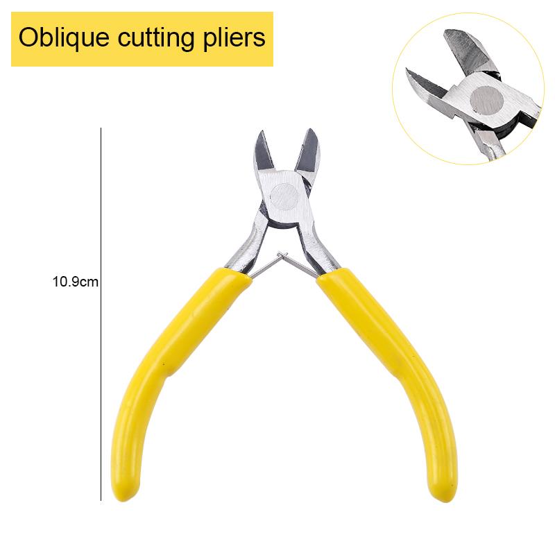 Alicate de aço inoxidável para joias, alicate de bico fino, alicate de bico redondo e cortador de arame para fabricação de joias, suprimentos para reparo de miçangas
