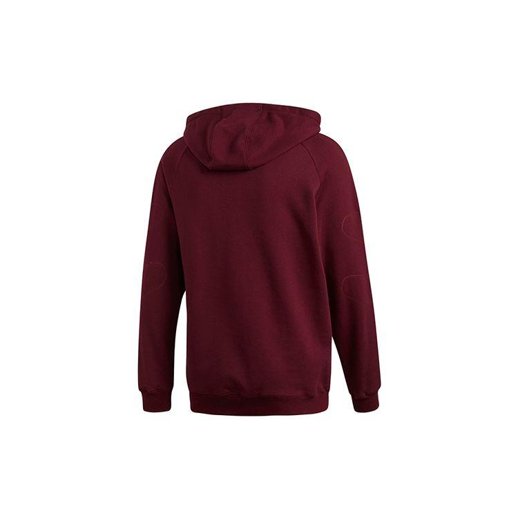 Adidas Bluza sportowa z kapturem Originals Trefoil Flock Męskie Topy Bordowy DU8114