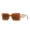 0041 Export Cross Border Narrow Sunglasses European American Street Photography Ins Popular Square Model